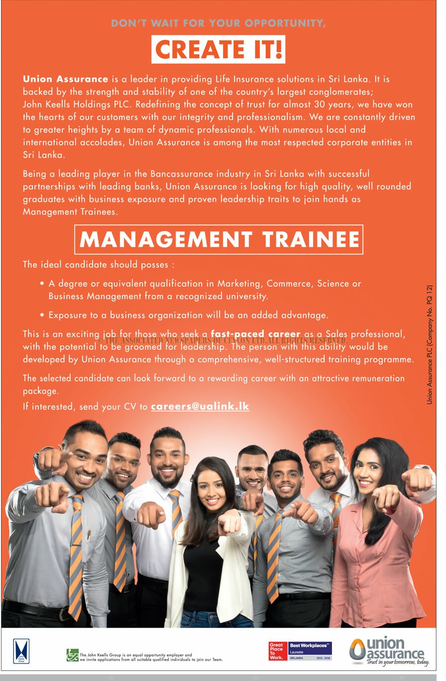 Union Assurance Management Trainee Vacancies union-assurance-management-trainee-vacancies