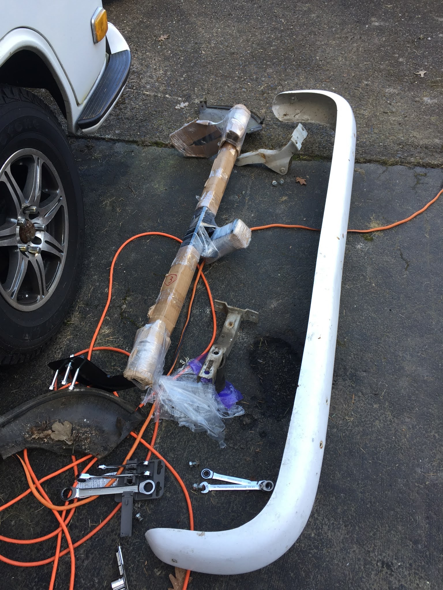 View from a Bus Bus Tow Hitch