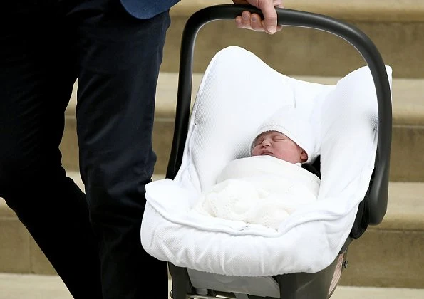 Kate Middleton, Duchess Catherine of Cambridge and Prince William, Duke of Cambridge departed the Lindo Wing with their baby boy at St Mary's Hospital