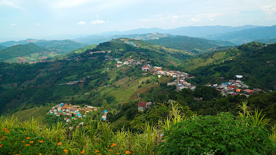 Views of Mae Salong from the top of the pagoda