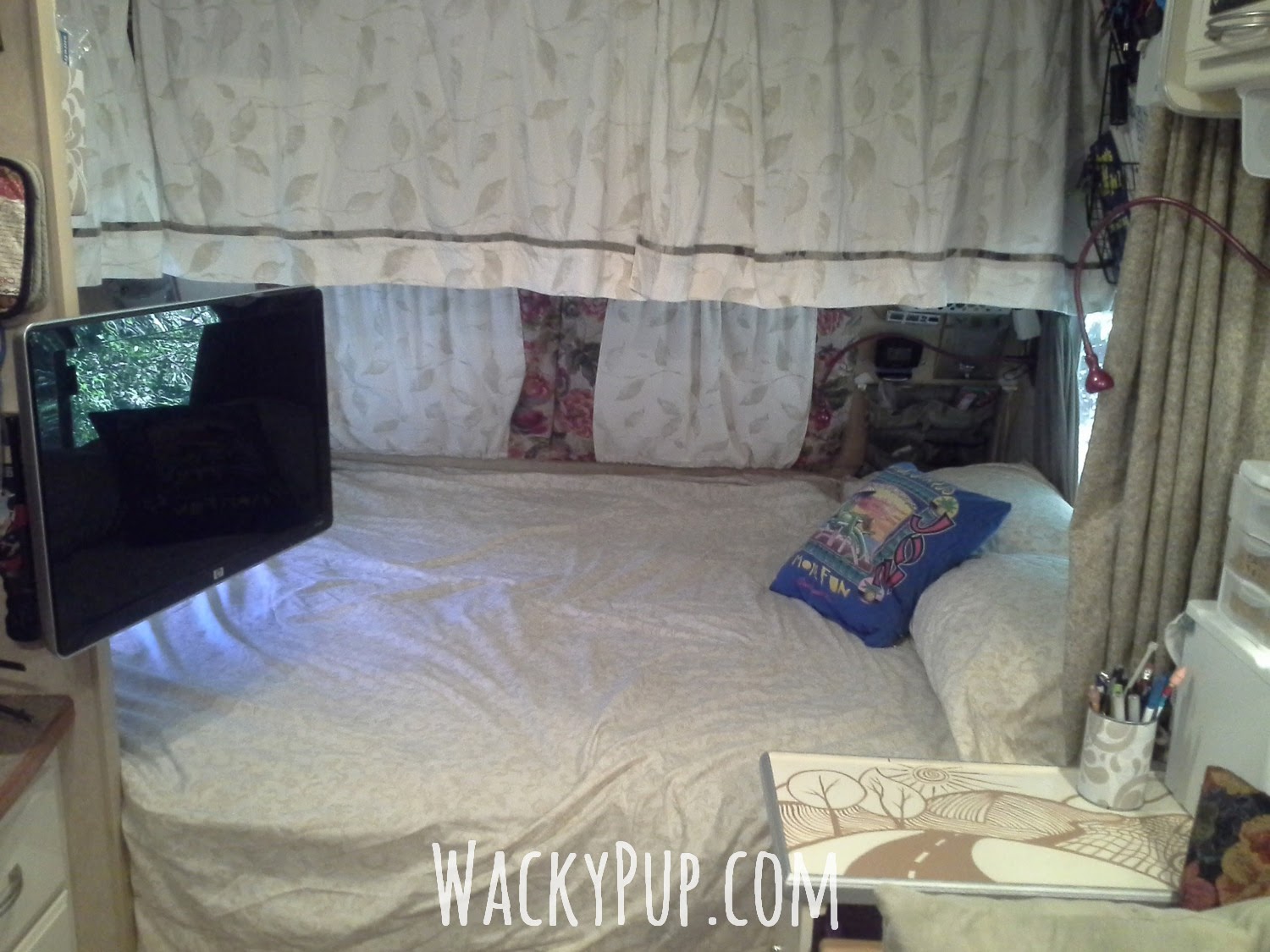 Wacky Pup How to Mount a TV on a Camper Wall DIY with Invisible Reinforcement