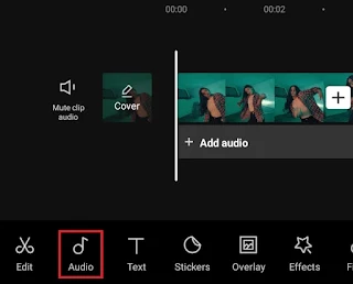 open the audio menu open the audio menu