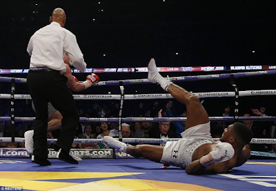 2aa Photos: Despite losing his bout, Klitschko is the first boxer ever, to knock Joshua to the canvas