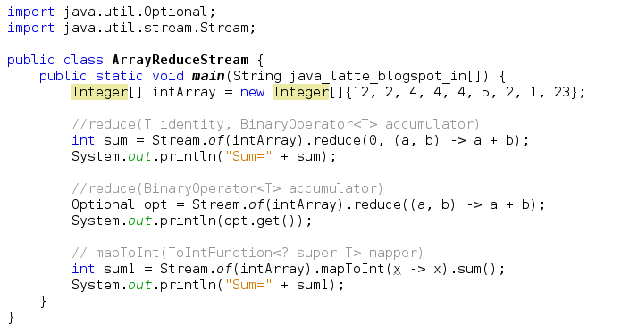 Java-Latte: Stream and Lambda examples in Java 8
