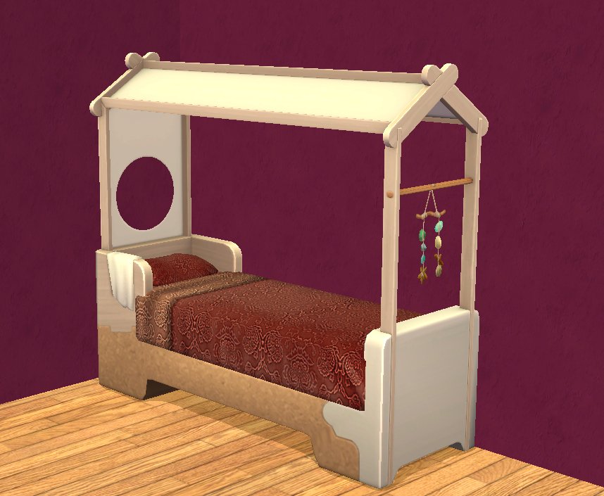 Theninthwavesims The Sims 2 The Sims 4 Eco Living Single Canopy Bed For