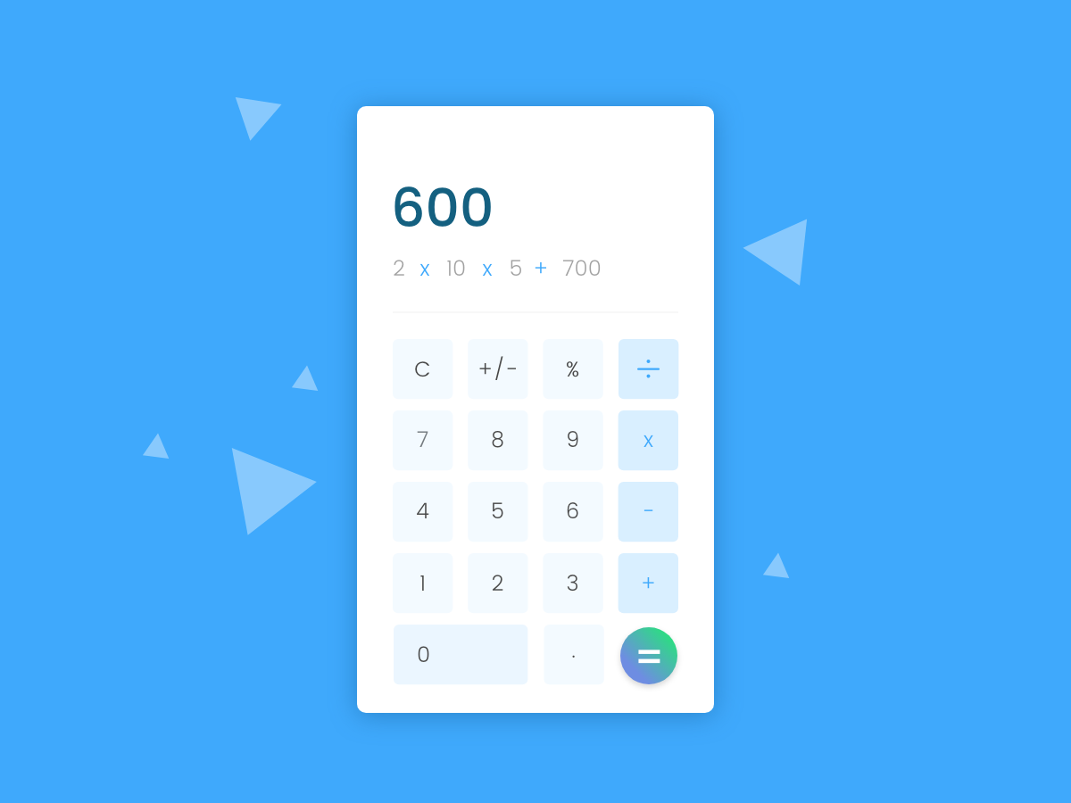 Free XD Calculator UI