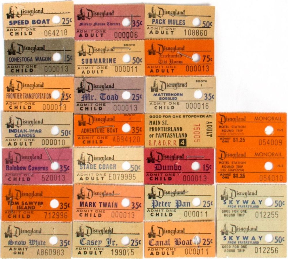Disneyland Ticket Stubs, circa 1960s | Vintage News Daily