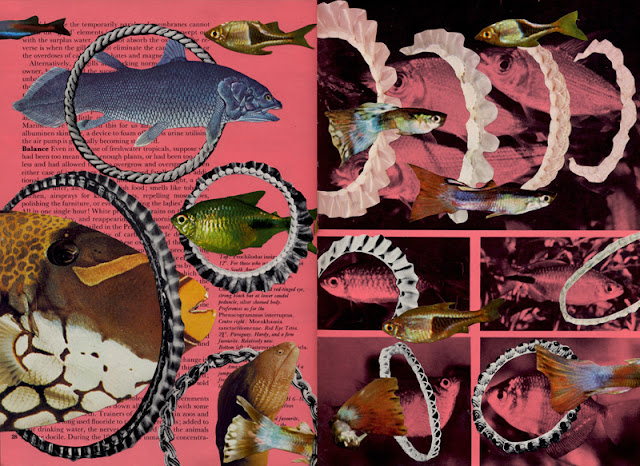 Collage from Go Fish altered book