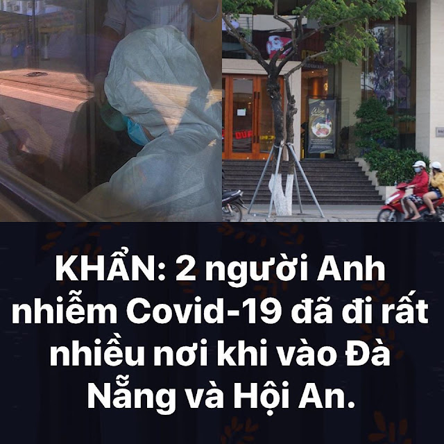 2 người Anh nhiễm Covid-19 đã đi rất nhiều nơi khi vào Đà Nẵng và Hội An 