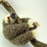 Here's a felted sloth that has a great texture! slothfelt