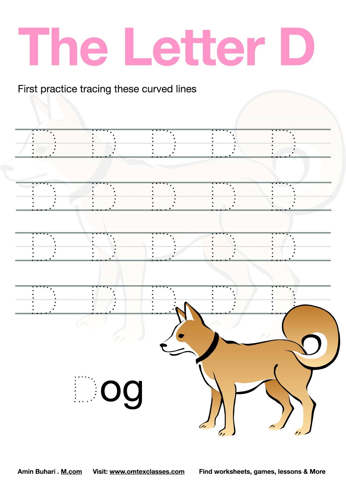 OMTEX CLASSES: Practice Tracing The Letter D Free Download.