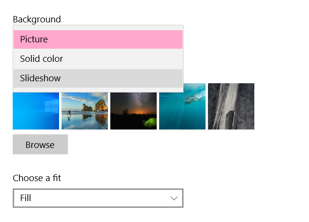 Een diavoorstelling met bureaubladachtergrond maken in Windows 10