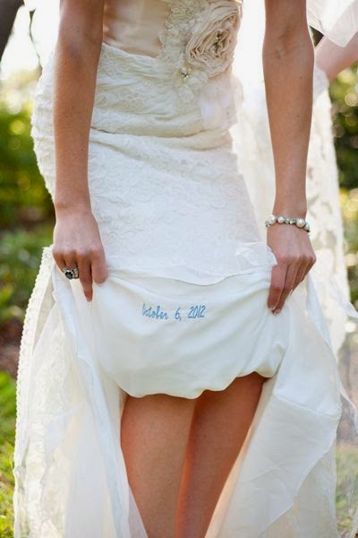 21 Insanely Fun Wedding Ideas - And for the bride, a little something blue
