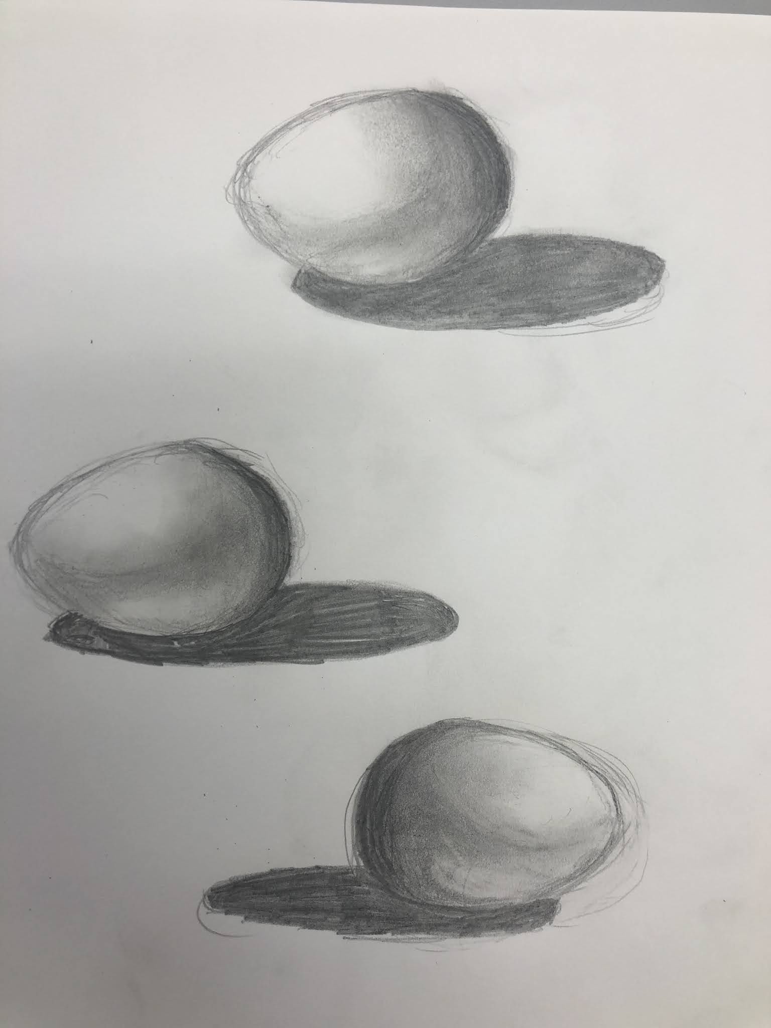 Archmere Intro to Drawing: Shaded Eggs