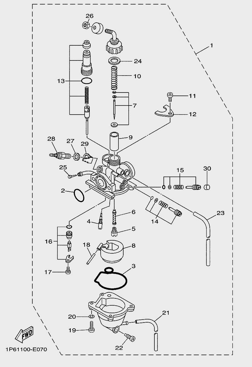 Yamaha TTR50 Carburetor Diagram