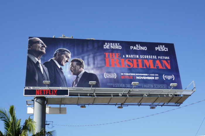 The Irishman Netflix movie billboard The Irishman movie billboard