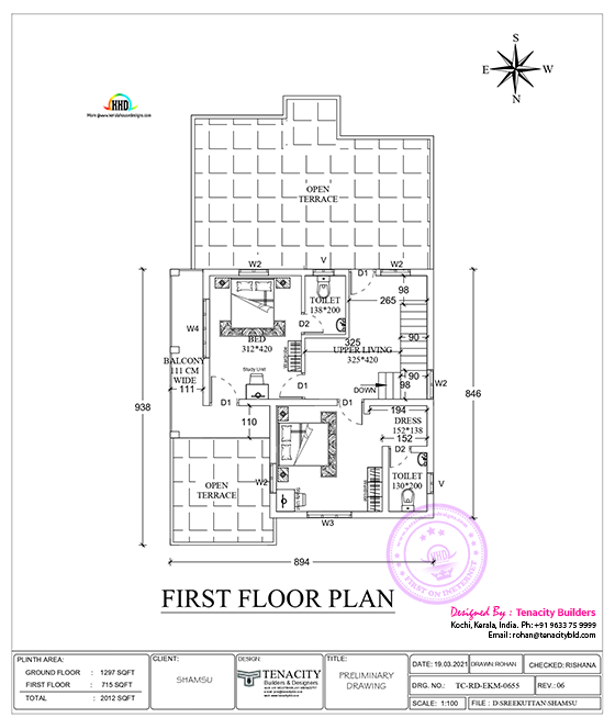Drawing of First floor plan