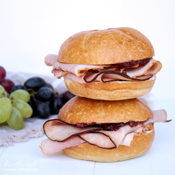Raspberry Jam Cream Cheese Ham Sandwich Recipe!