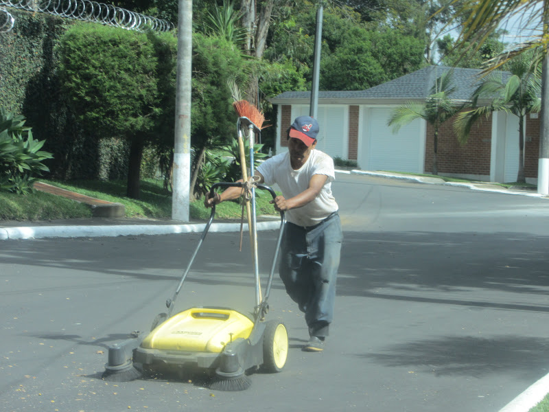Small World...Big Family: Non Motorized Leaf Sweeper