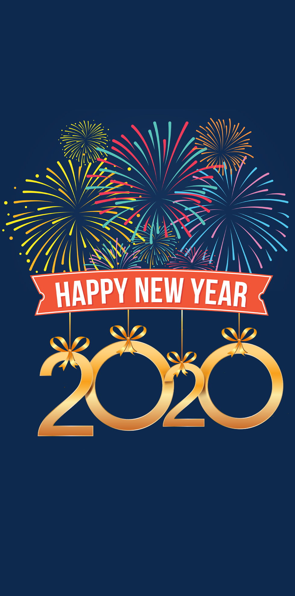 2020 happy new year mobile wallpaper