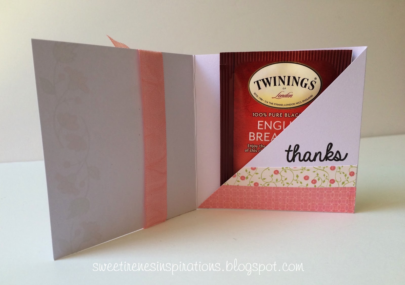 Sweet Irene's Inspirations Tea Bag Holder / Thank You Card
