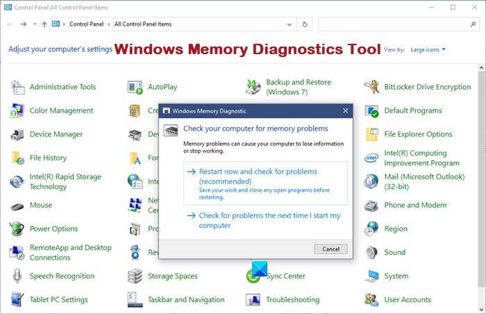 Outil de diagnostic de la mémoire Windows