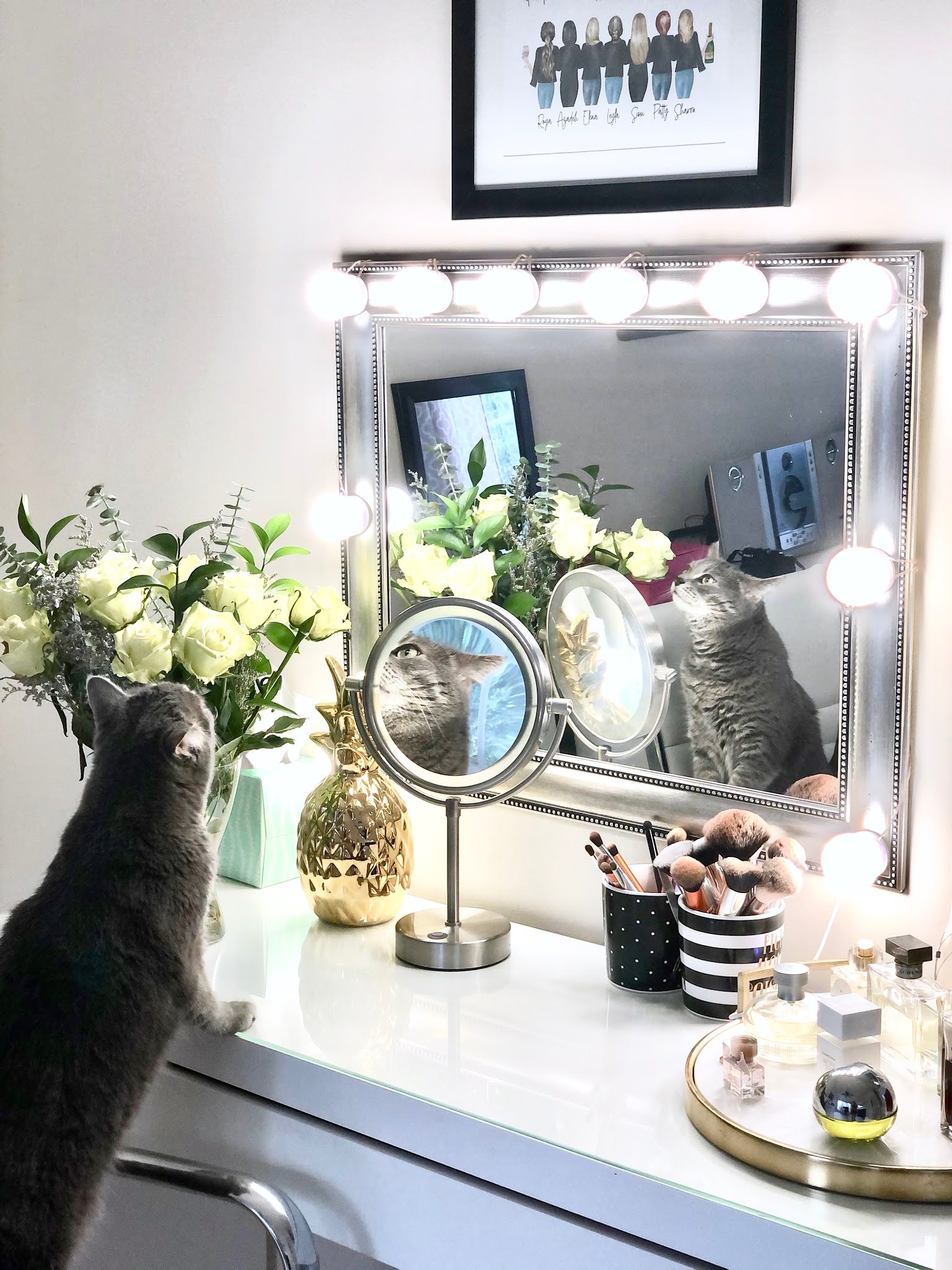 CHEAP & EASY DIY VANITY MIRROR! 💄💄💄