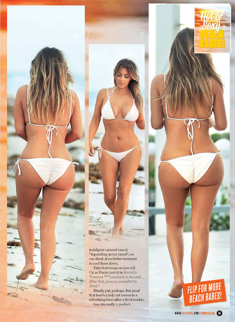 Kim Kardashian in White Bikini in ZOO Magazine 2014