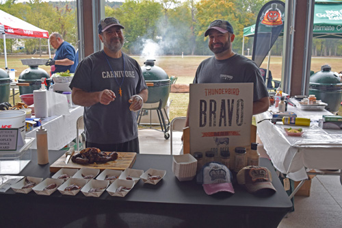 Trace Scarborough of Thunderbird Wings at the 2019 Scenic City Eggfest.