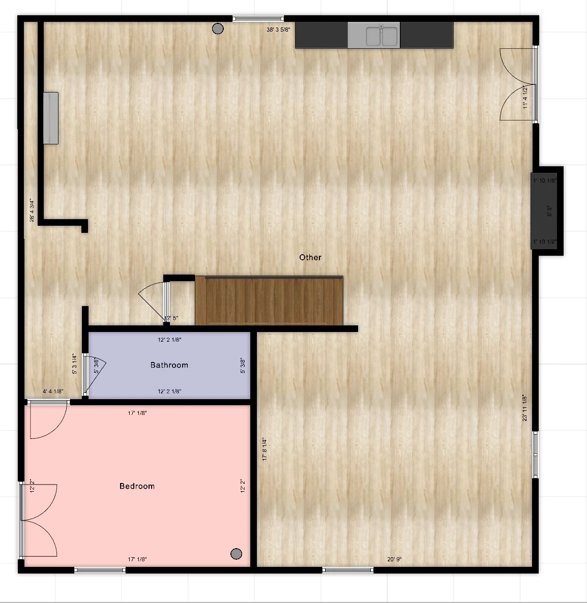 basement layout, open concept basement, basement design, 3d basement design