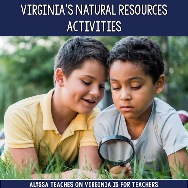 Alyssa Teaches is sharing some of her favorite activities for teaching the Virginia's natural resources science unit in 4th grade!