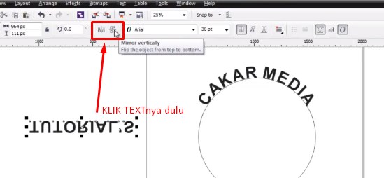 Cara membuat Text Circle di Corel Draw. Gampang Banget