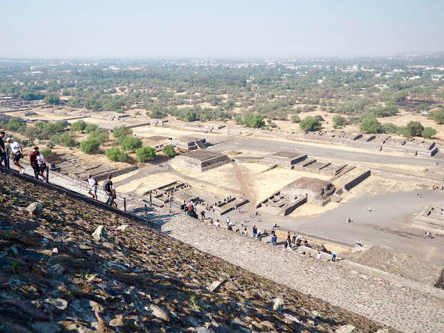 Avenue of the Dead from the Pyramid of the Sun, Teotihuacan, Mexico City, Mexico