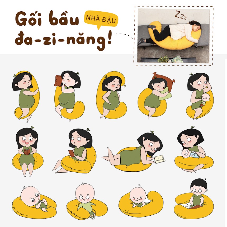 [A159] Shop bán gối bầu Đậu Khuyết chính hãng, giá tốt nhất