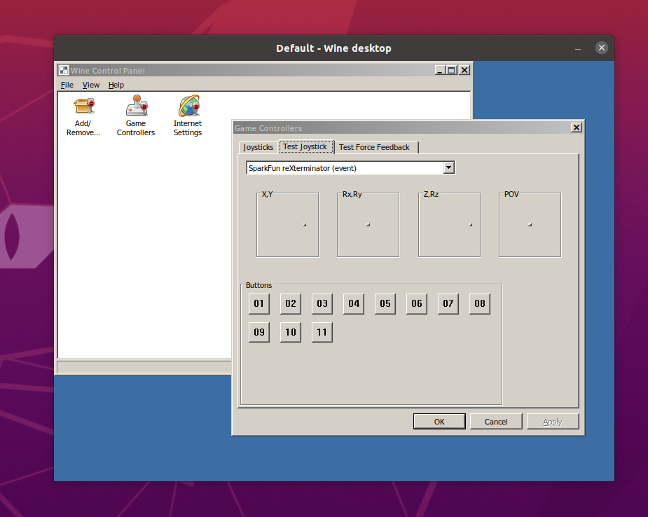 Patrik's Retro Tech Gamepad/Joystick in Wine (Ubuntu 20.04)