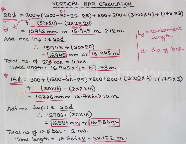 Vertical bar calculation