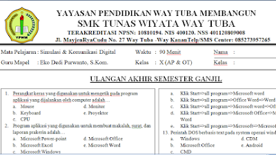 Soal Uas Simkomdig Kelas 10 Semester 2 Jejak Pelajar Soal Uas Simkomdig Kelas 10 Semester 2 Jejak Pelajar