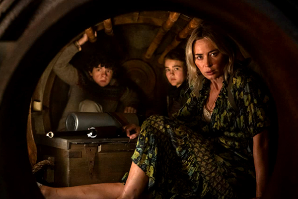Evelyn (Emily Blunt), Regan (Millicent Simmonds) and Marcus Abbott (Noah Jupe) continue to be in survival mode during an alien invasion in A QUIET PLACE PART II. Evelyn (Emily Blunt), Regan (Millicent Simmonds) and Marcus Abbott (Noah Jupe) continue to be in survival mode during an alien invasion in A QUIET PLACE PART II.