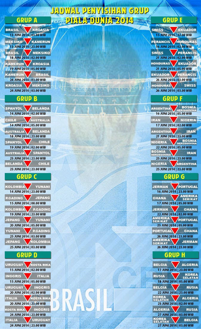 Jadwal Piala Dunia 2018