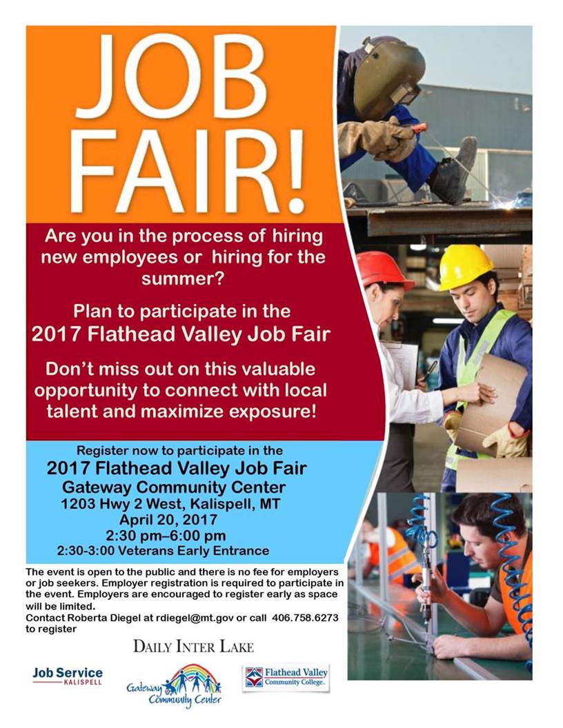 2017 Spring Job Fair April 20th Kalispell, MT