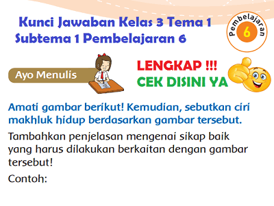 Kunci Jawaban Kelas 3 Tema 1 Subtema 1 Pembelajaran 6 www.simplenews.me