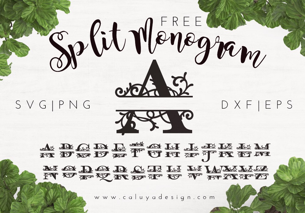 Free Monograms & Split Monograms for Cricut Design Space