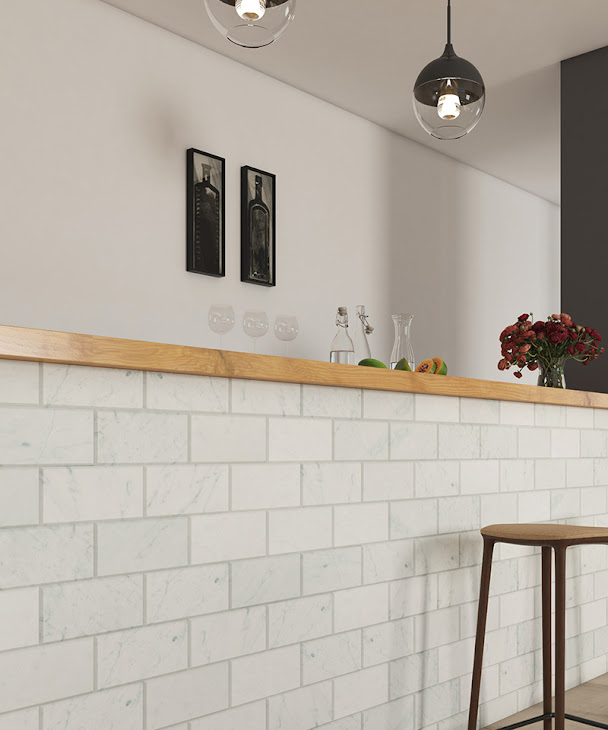Bianco Carrara Tile In Bathroom | The Stone Flooring