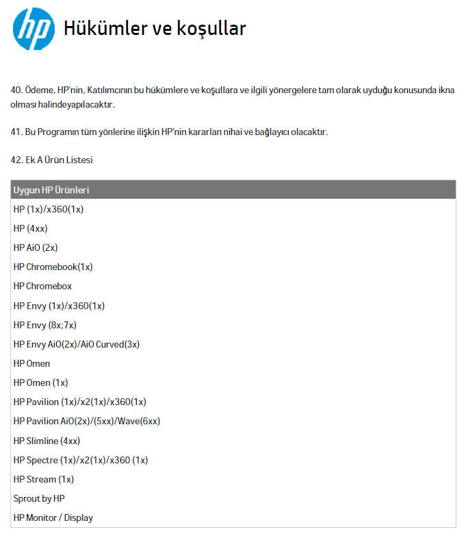 hp geri odeme kampanyasi voucher