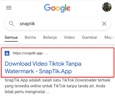 Cara Download Video Tiktok Tanpa Watermark Melalui Situs snaptik.app