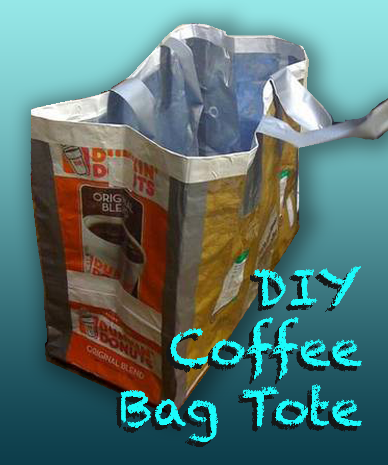Christmas on a Budget Upcycled Coffee Bag Tote