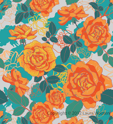 LauraWooten TangerineRoses Pattern course showcase part 4 - module 2 (June 2012 class)