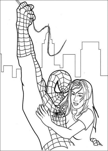 Spiderman Coloring Pages Free for Kids title=