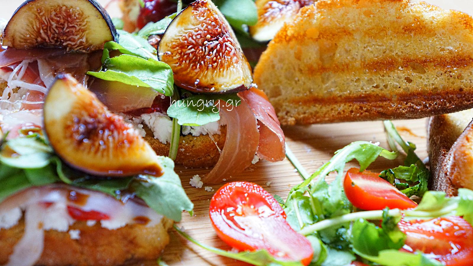 Kitchen Stories Goat Cheese Crostini with Prosciutto & Figs