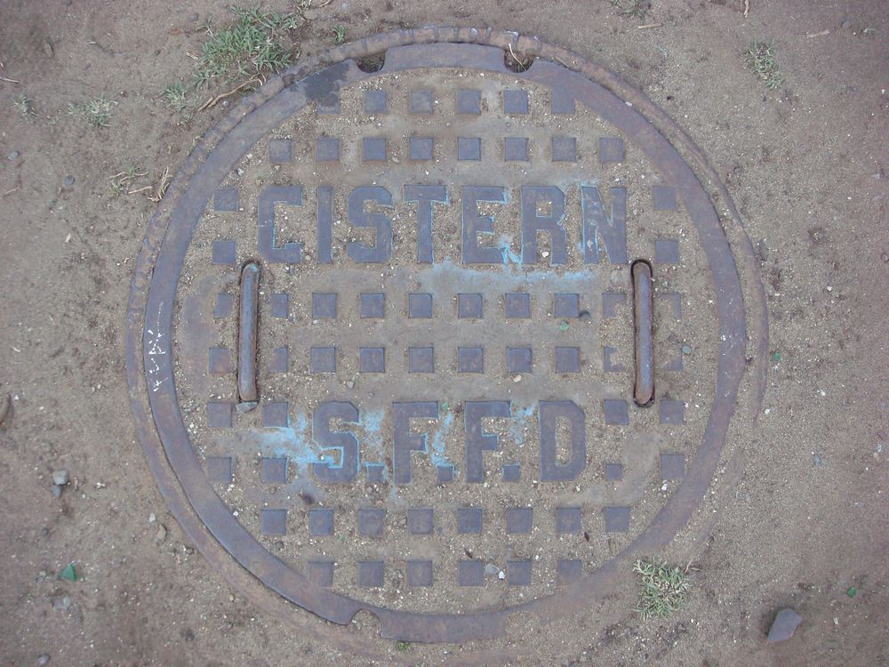 Water cistern in San Francisco, California